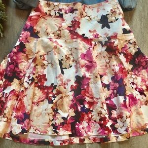 Lane Bryant Floral A-line Skirt